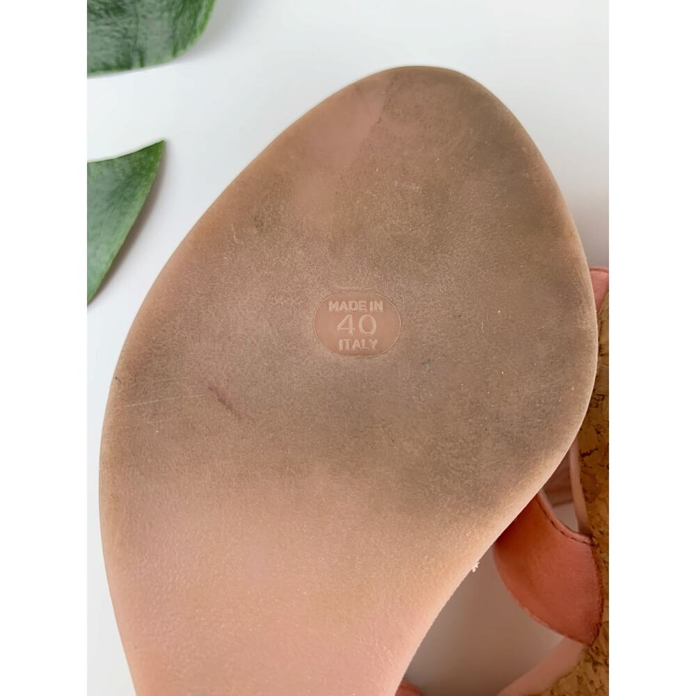 Red Valentino Wedge Platform Sandals Pink Leather High Heel Women's 40 US 10 - Picture 11 of 12